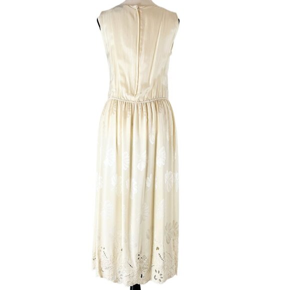 Vintage Umi Collections by Anne Crimmins 100% Silk Cream Dress & Jacket Size 8 - Picture 13 of 14